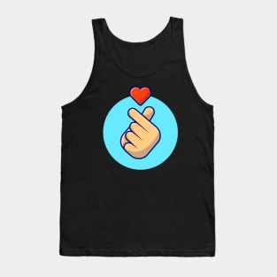 Hand Sign Love Cartoon Vector Icon Illustration Tank Top